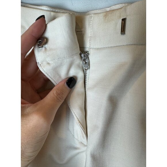 Helmut Lang Skirt Women 2 Beige Natural Textured Twill Pencil Skirt Careercore - Picture 5 of 13